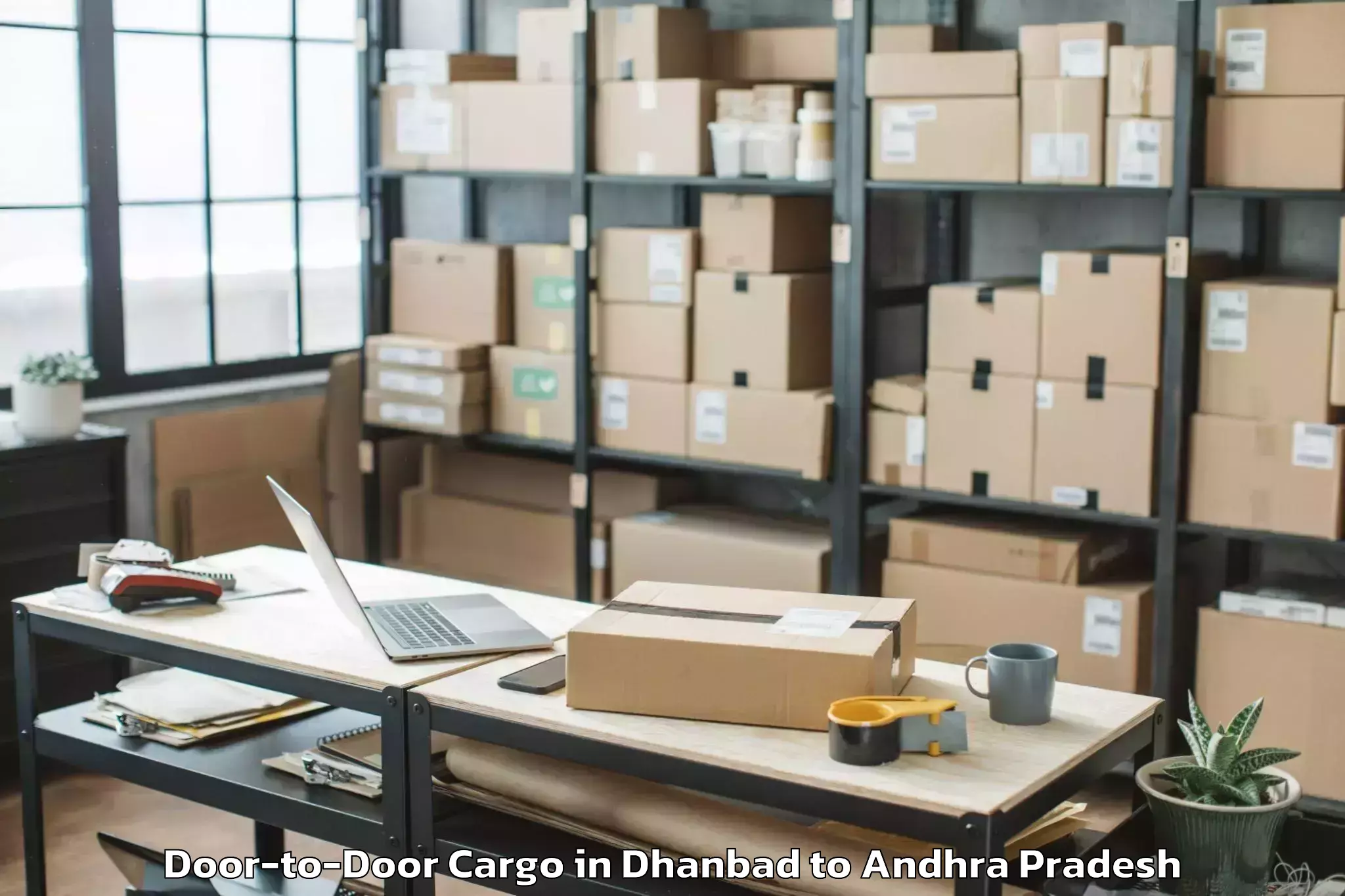 Top Dhanbad to Maddikera East Door To Door Cargo Available